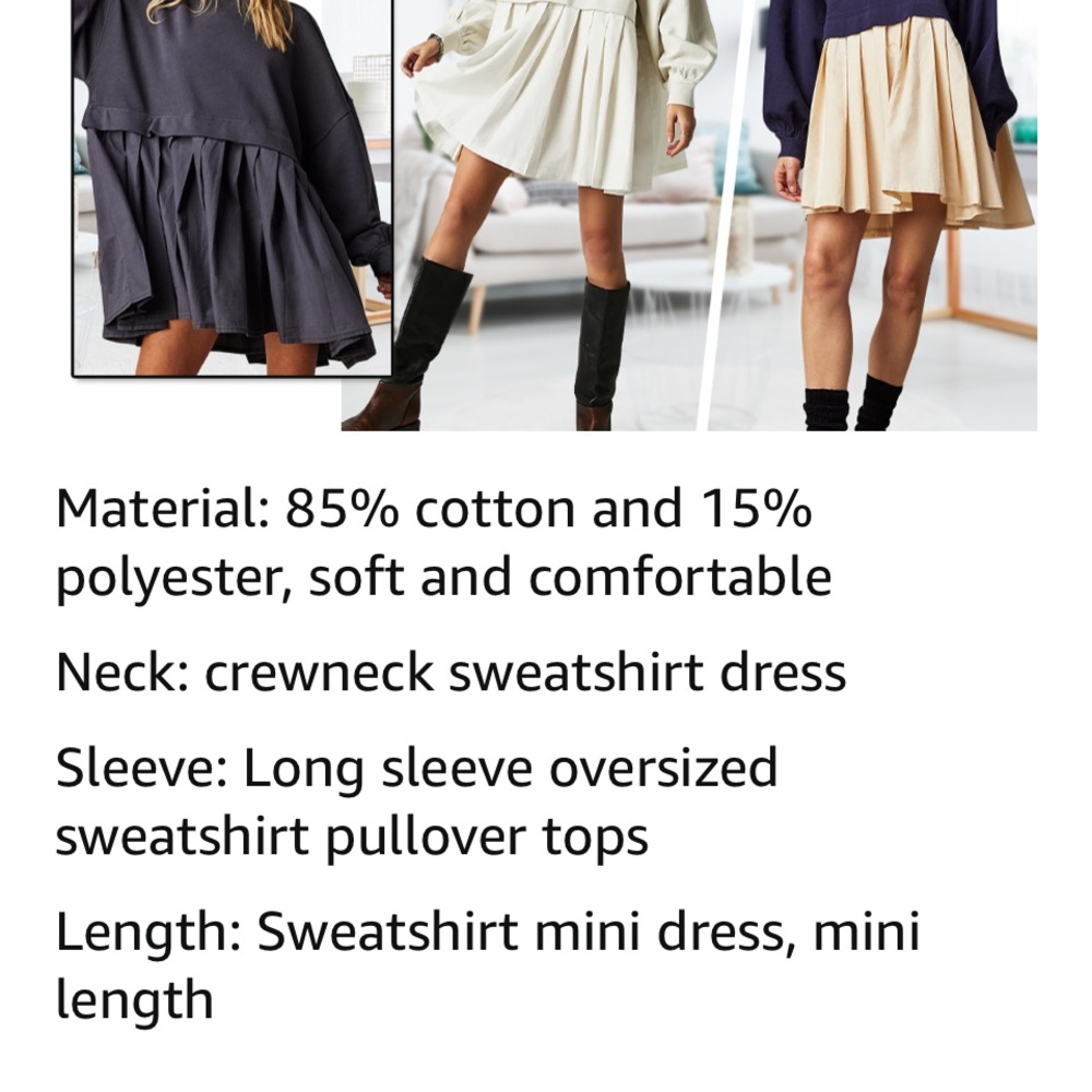 Ugerlov Boho Pleated Mixed Media Sweatshirt Mini Dress Wine M - Picture 8 of 8